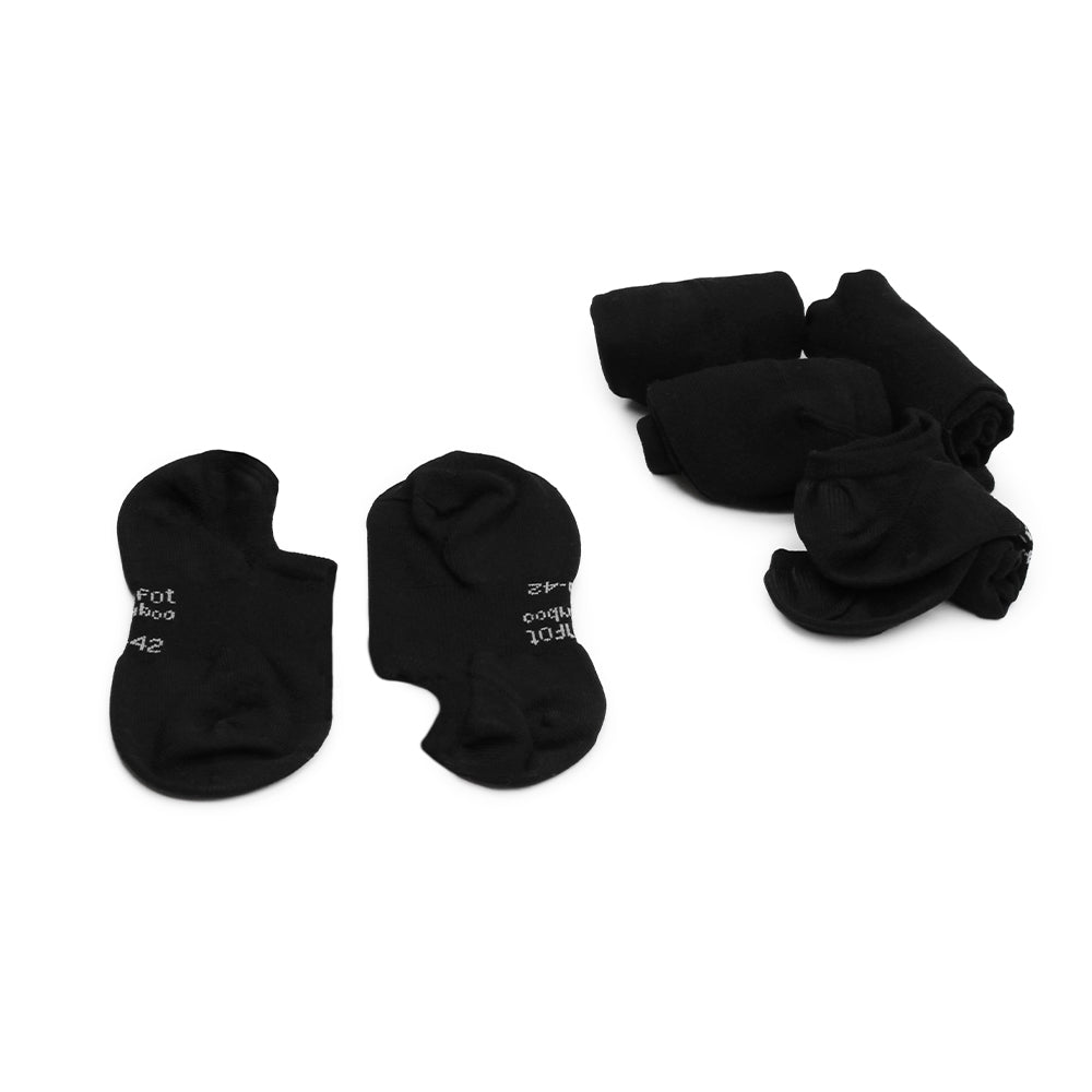 Minfot Ankelstrømper Bambus Sort 5-pak