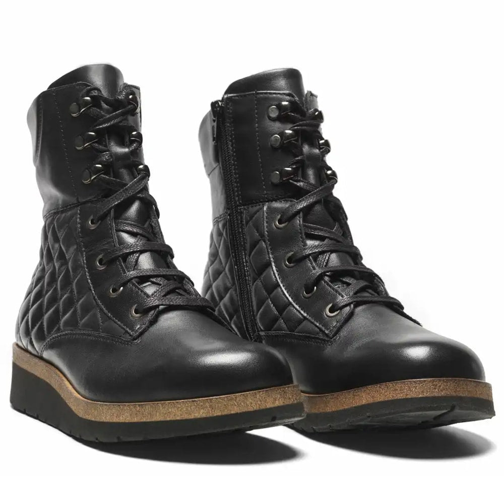 Produktbild 3 - New Feet Karen Breda Fodrade Skor Dam Lace Zip Svart