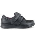 New Feet Mathilde Extra Brede Sko Stretch Velcro Sort