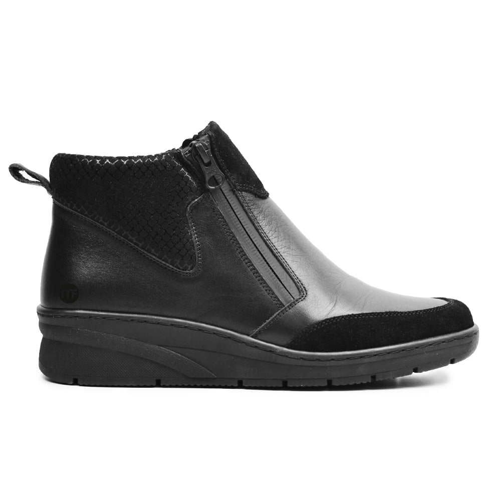 Minfot Hilma Boots med Lynlås TEX-membran Sort