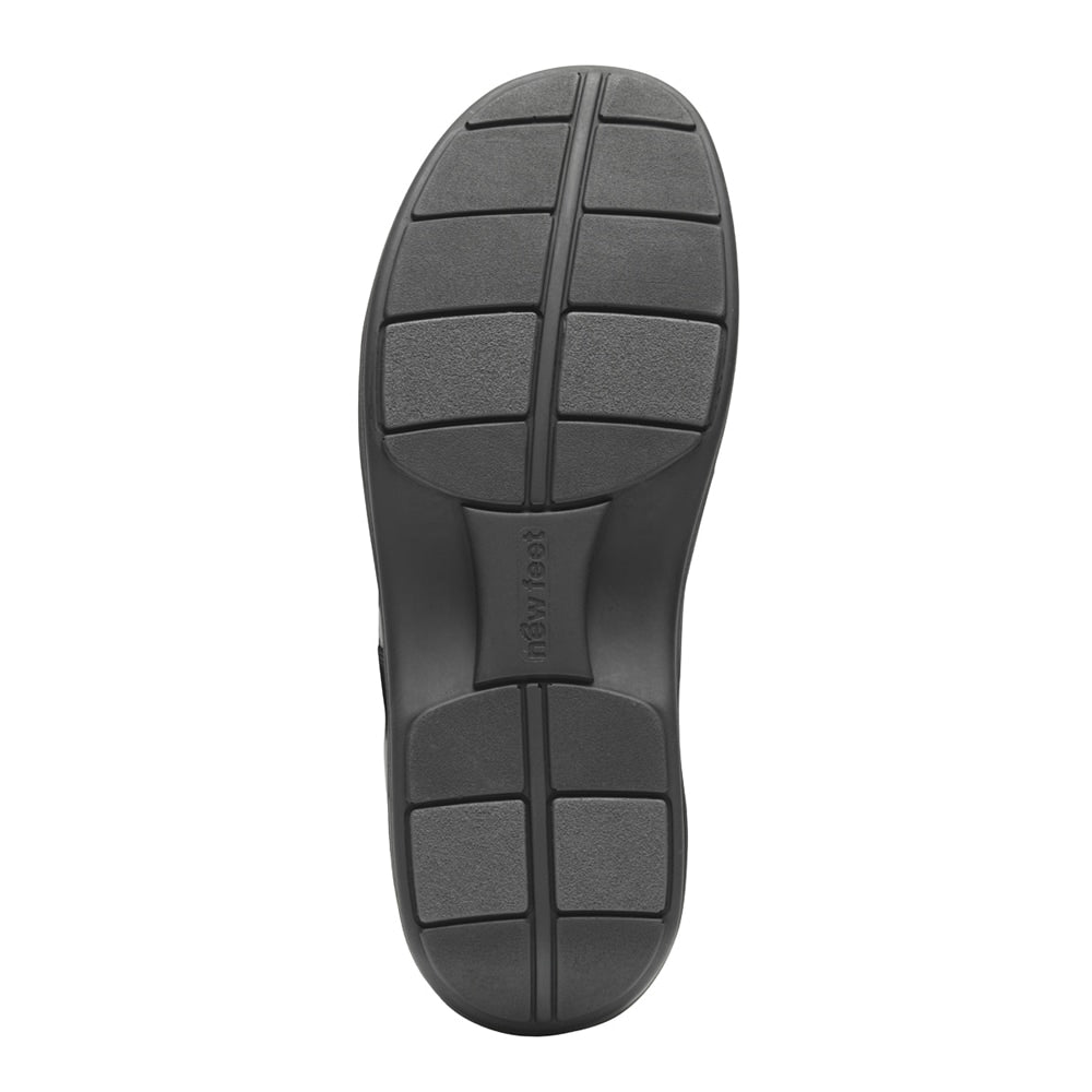 Produktbild 5 - New Feet Milas Breda Skor Herr OrthoStretch Kardborre Svart