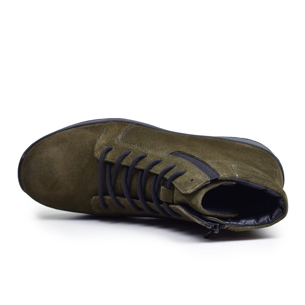 Minfot Pigsko Lima Ruskind Uld Mørkegrøn