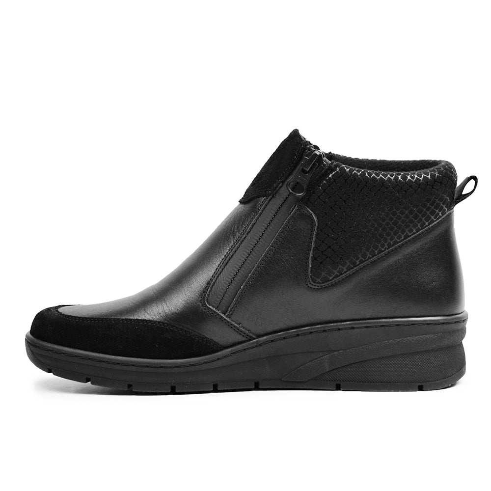 Minfot Hilma Boots med Lynlås TEX-membran Sort