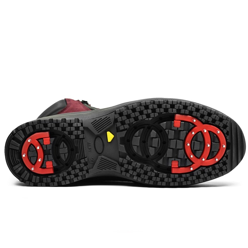 Minfot Pigsko Boden Ruskind Uld Bordeaux