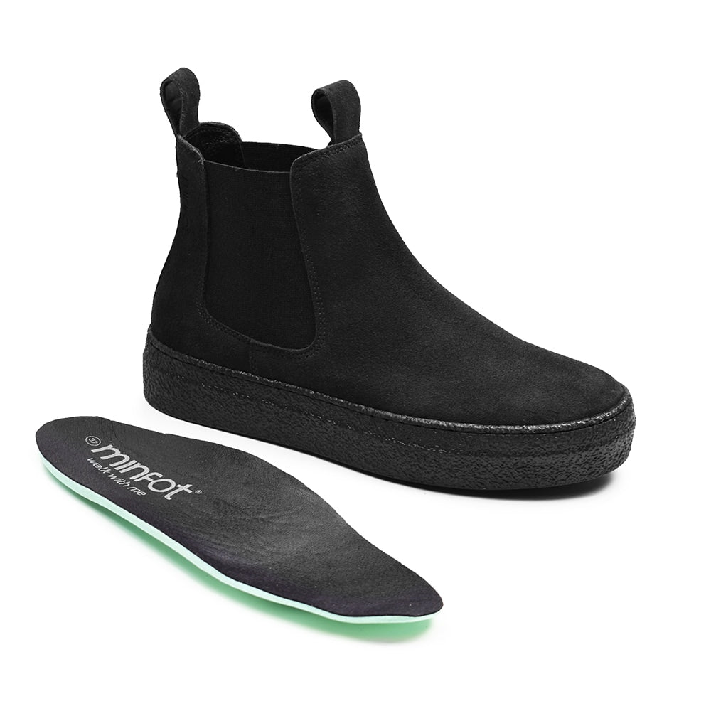 Produktbild 8 - Minfot Chelsea Boots Visby Mocka Svart