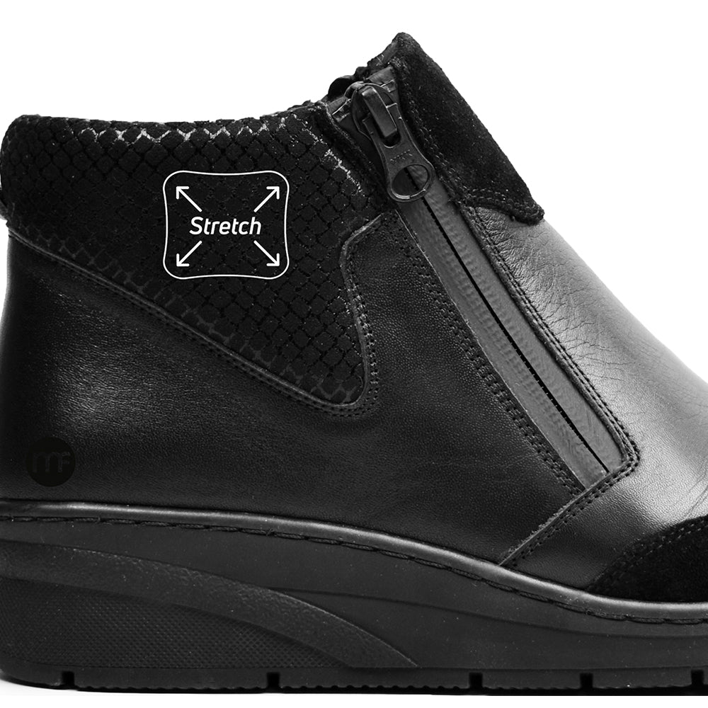 Minfot Hilma Boots med Lynlås TEX-membran Sort