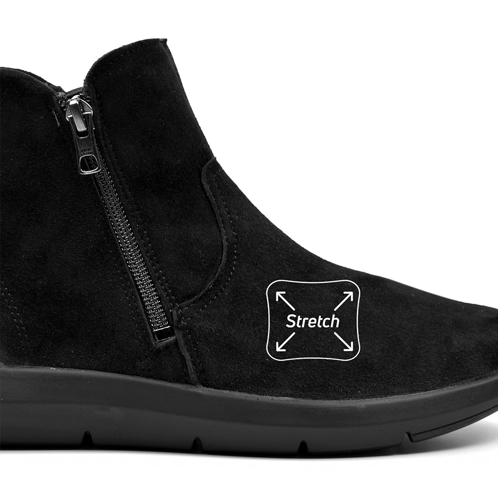 Produktbild 4 - Minfot Lea Boots Stretch Lynlås Sort