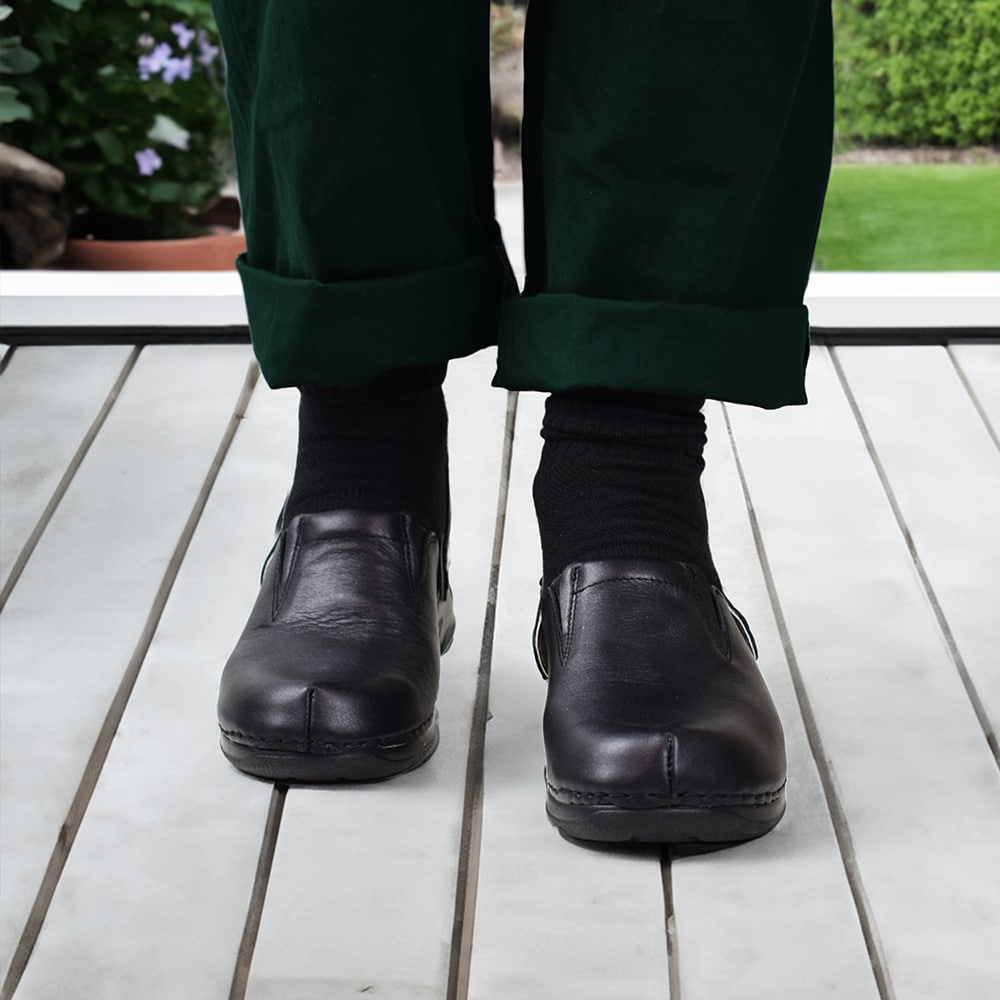 Minfot Arbejdssko Tøffel Blød Sort