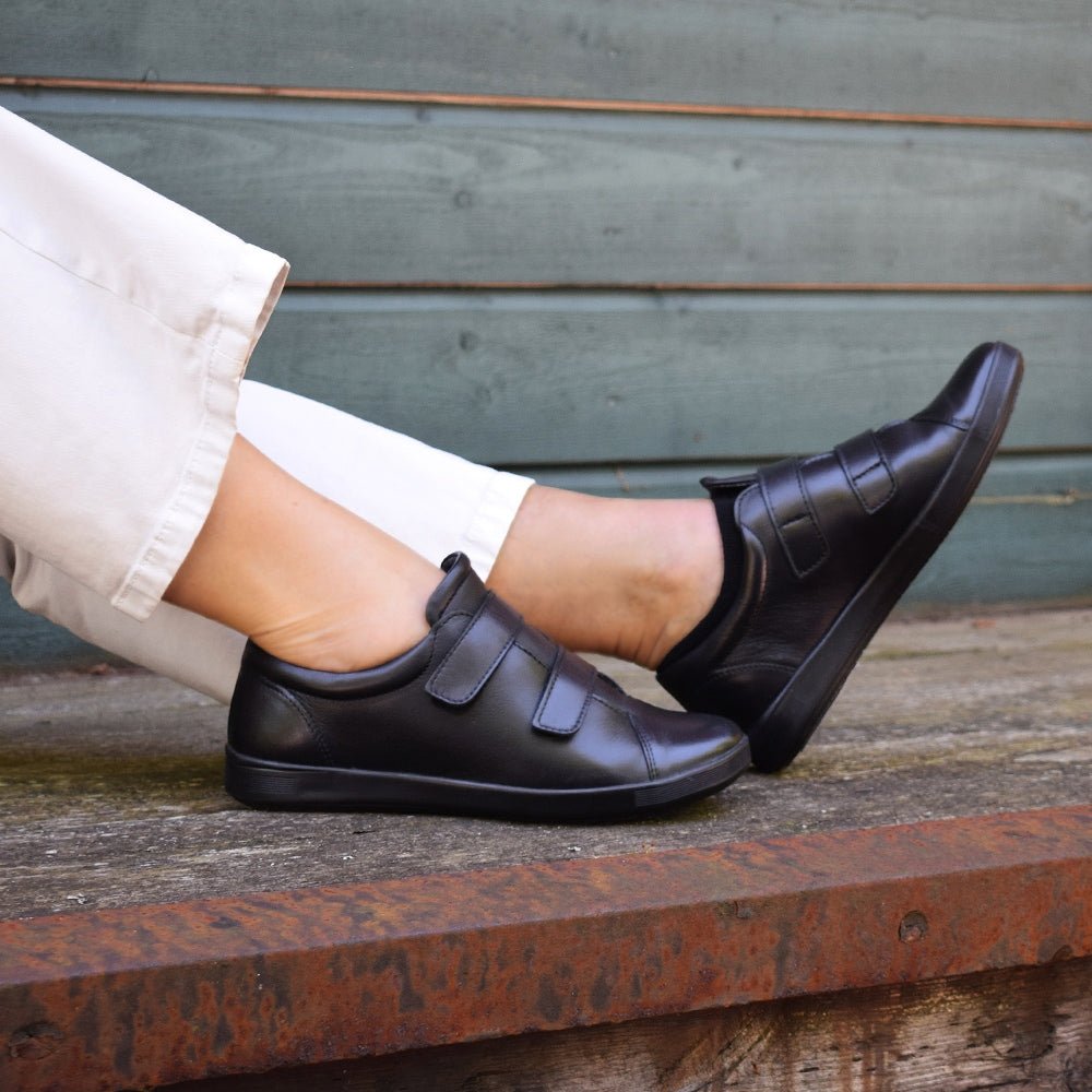 Produktbild 13 - Minfot Aveny Lædersneaker med Klettlukning Sort