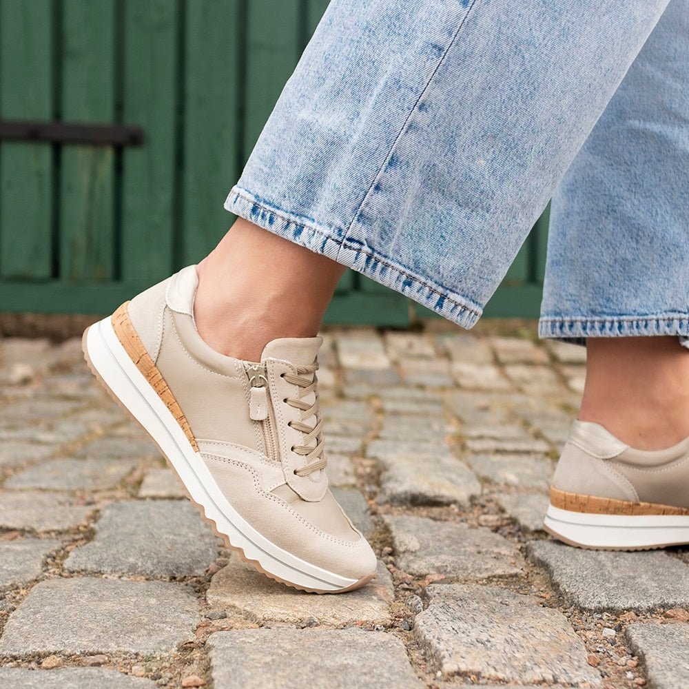 Produktbild 2 - Minfot Alley Sneaker Stretch med dragkedja Beige