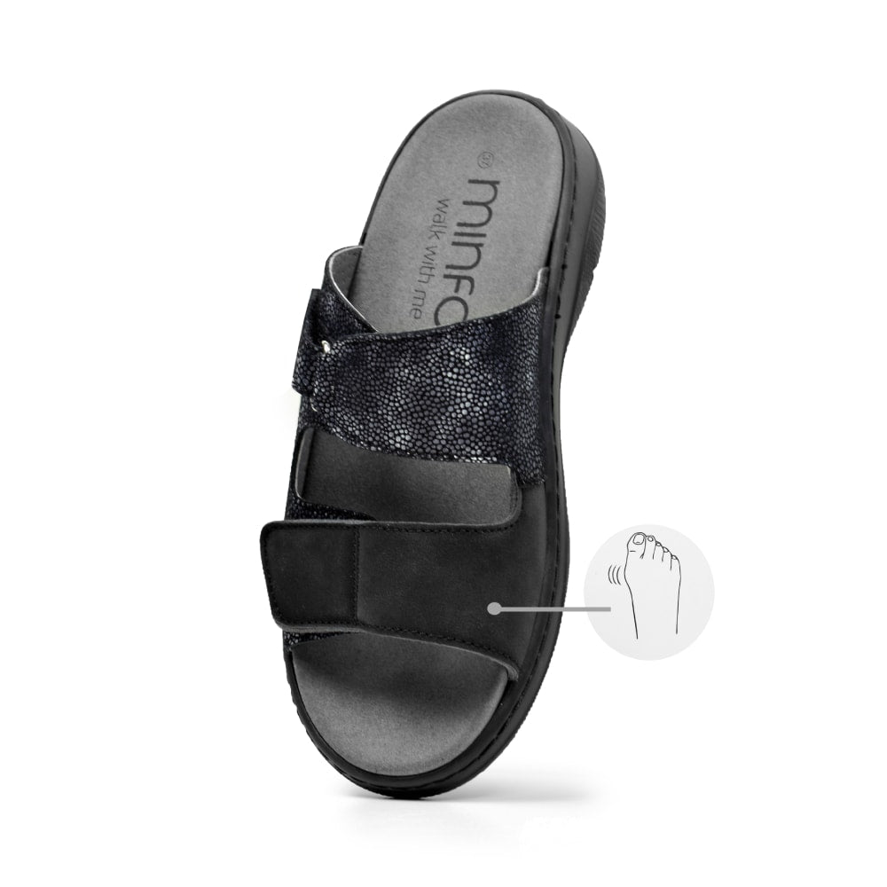 Minfot Sandaler Stretch Granit Sort