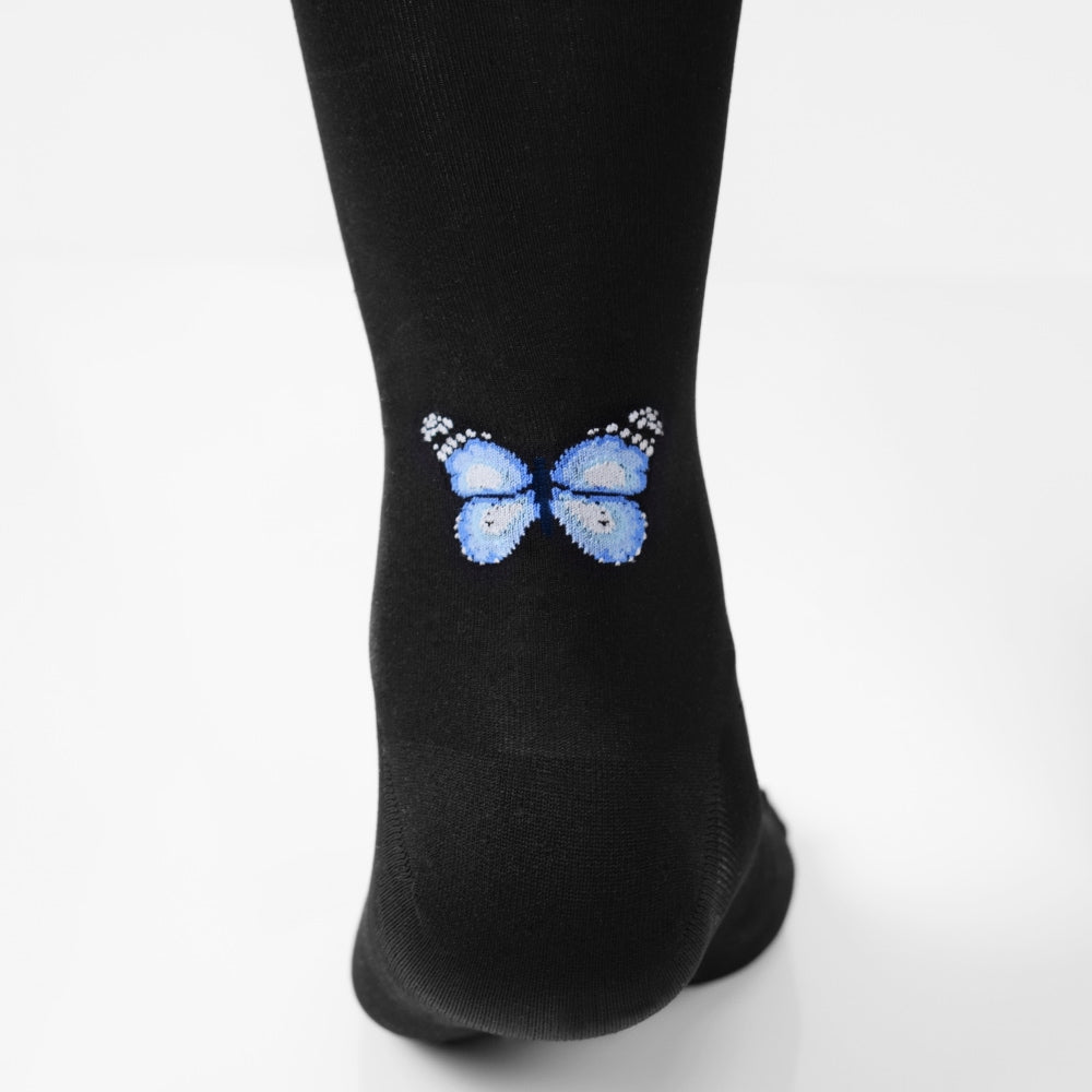 Produktbild 5 - Minfot Nylon Støttestrømper Butterfly Sort