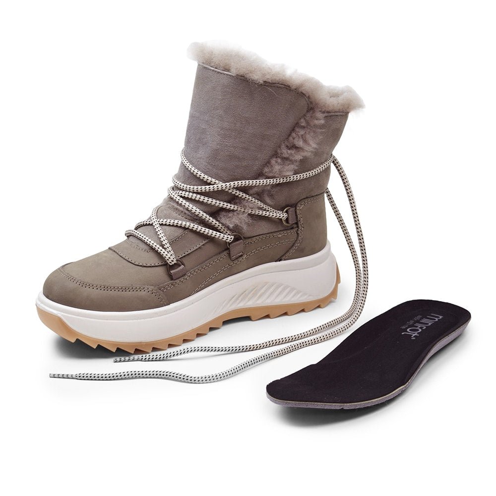 Produktbild 8 - Minfot Arctic Vinterkängor med fårskinn J-TEX Taupe