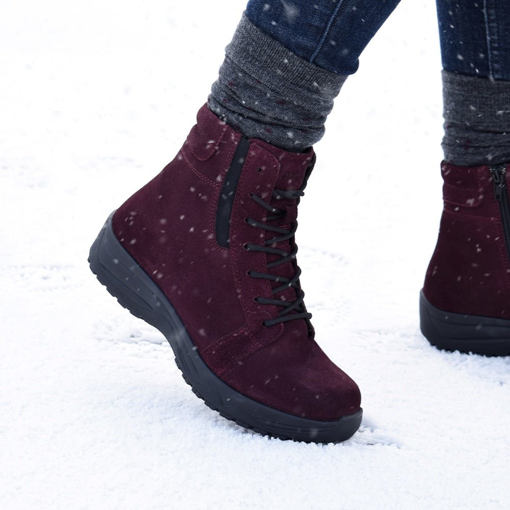 Minfot Pigsko Lima Ruskind Uld Bordeaux