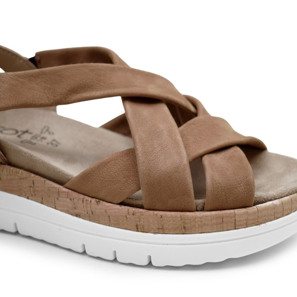 Minfot Remsandaler Sami Nubuck Tan