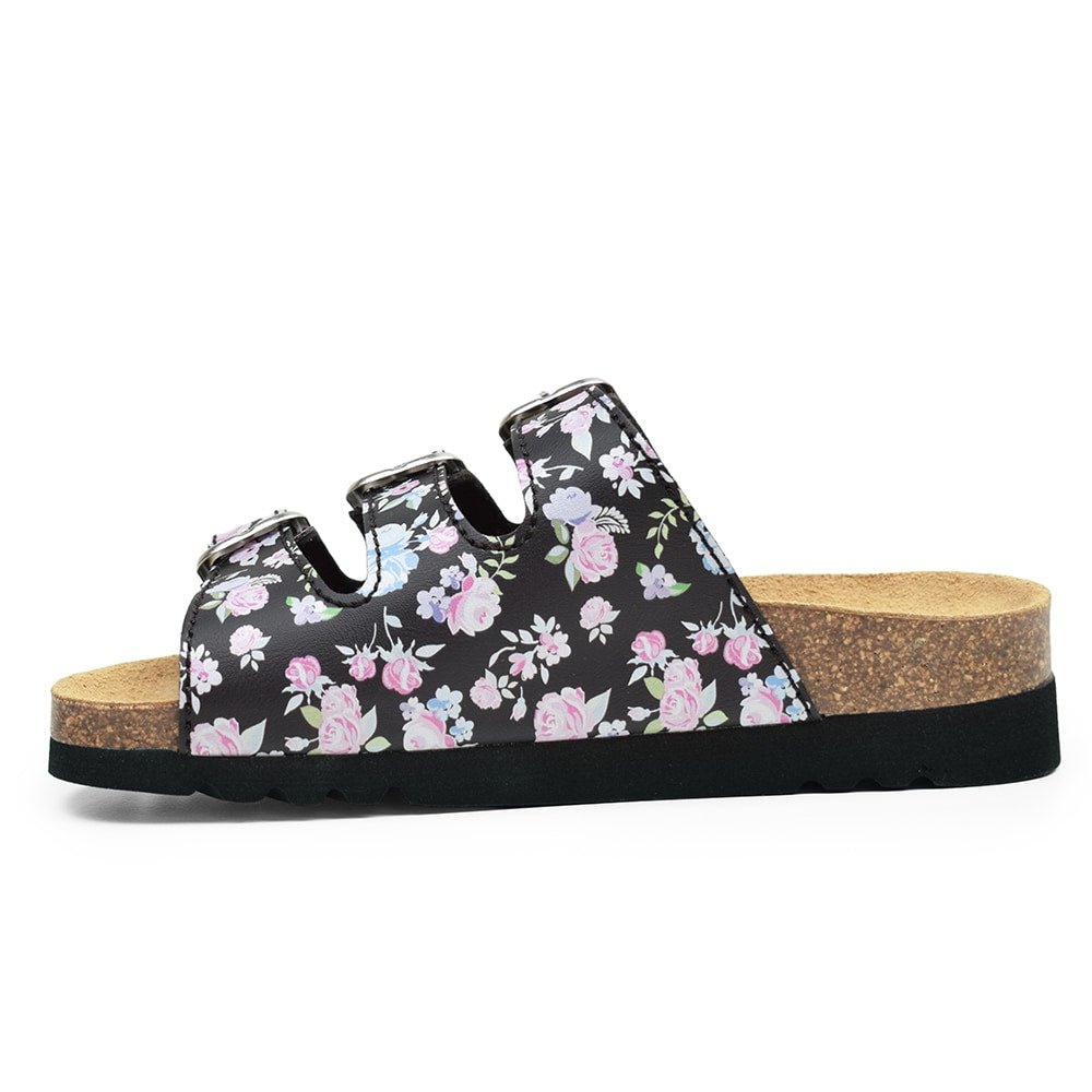 Produktbild 6 - Scholl Sandal Dam Rio Blommig Svart