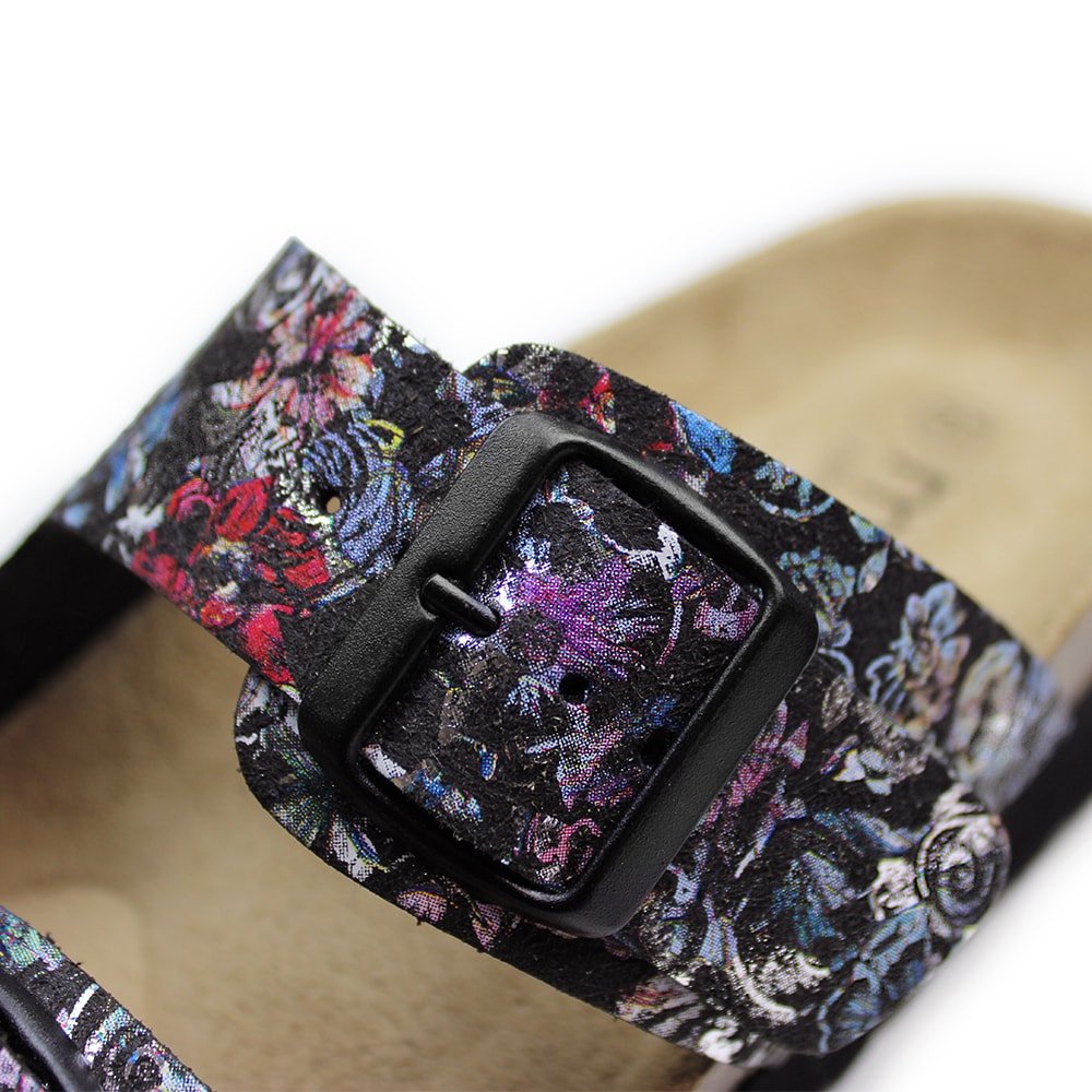 Produktbild 8 - Minfot Sandaler Mjuk Bio Tropical Flowers Svart