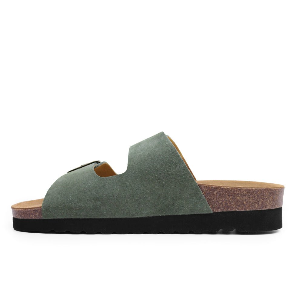 Minfot Moa Sandaler Dame Blød Bio Ruskind Grøn