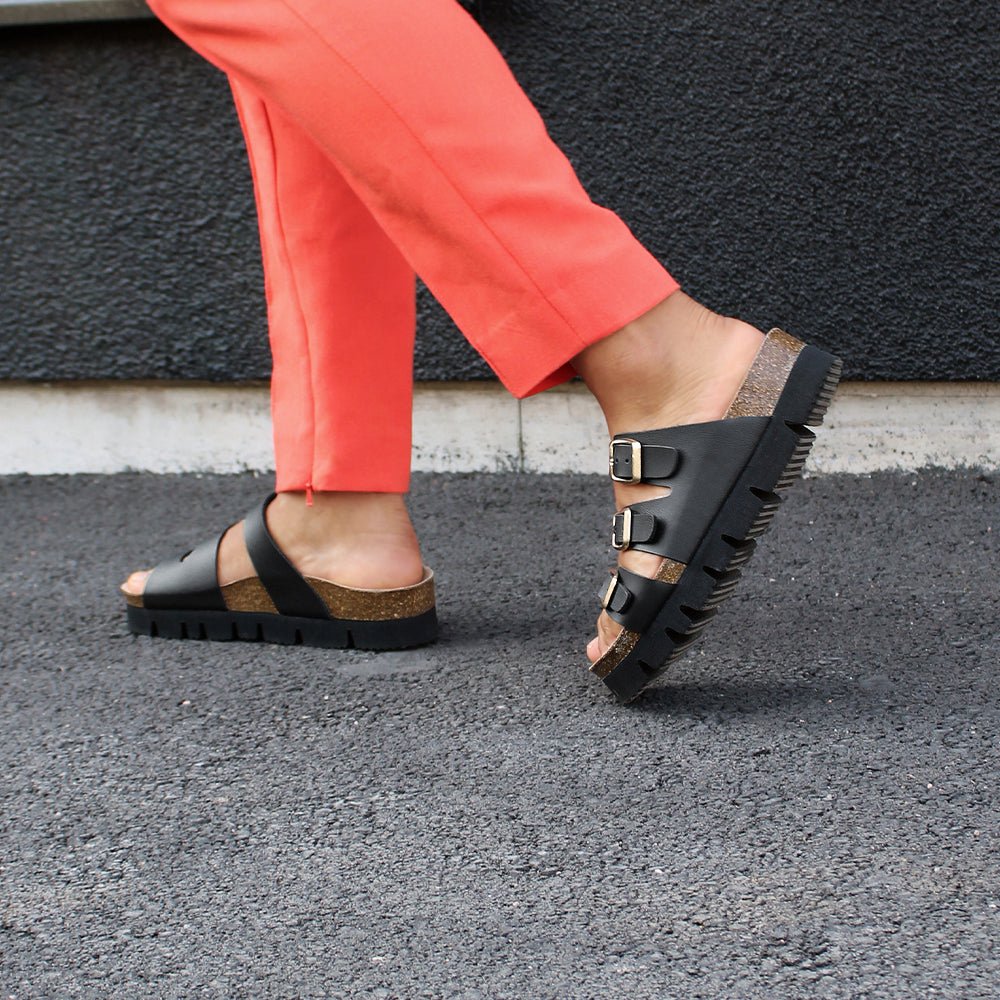 Minfot Upstep Lux Sandaler Dame Sort