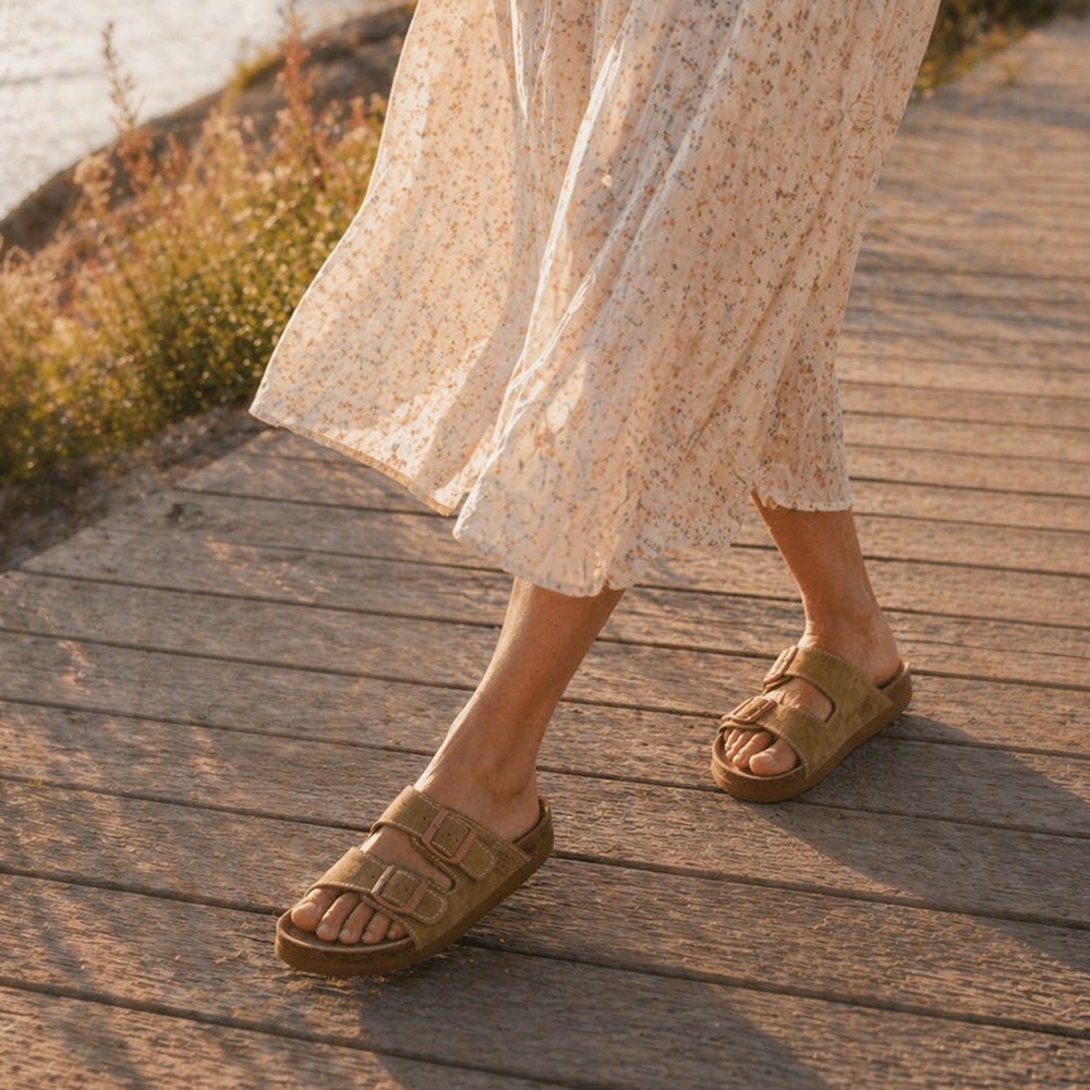 Sköna Marie Sandal Dame Lolo Golden Brown