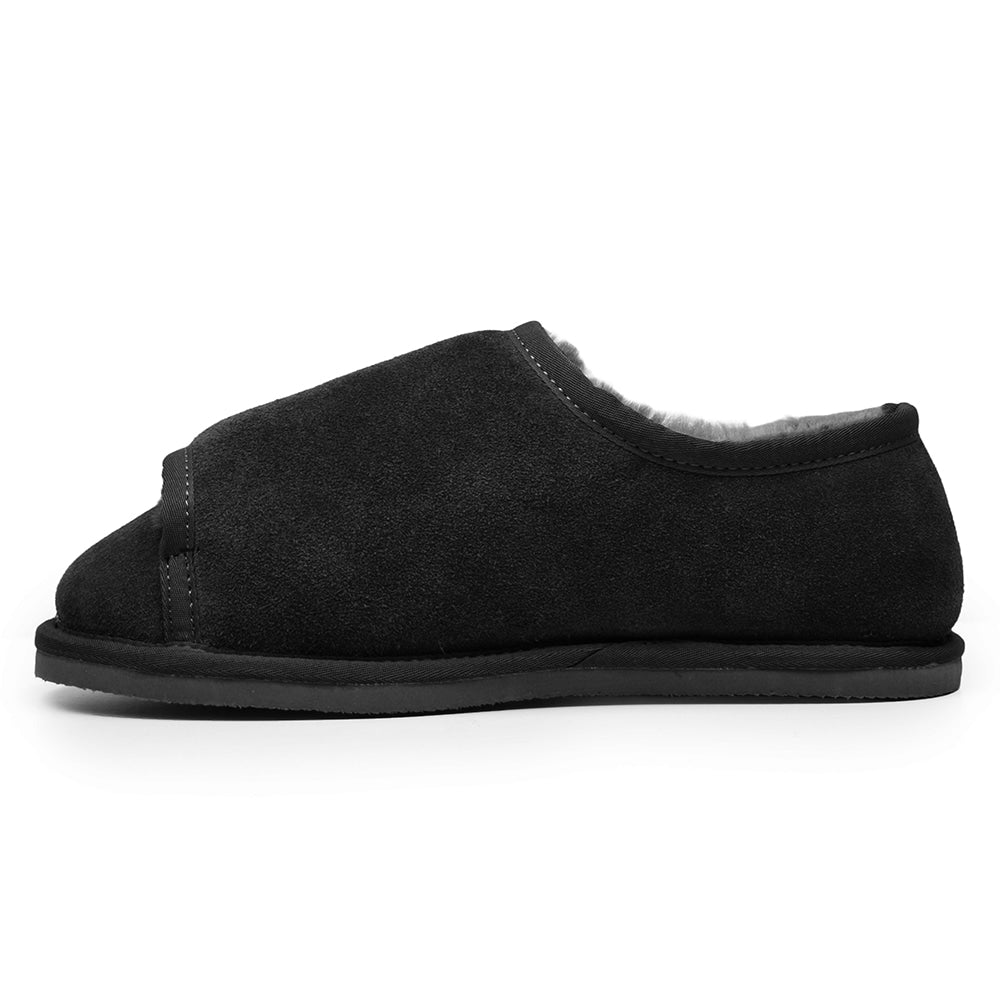 Minfot Fåreskind Hjemmesko Oplukkelige Specialsko Molde Sort