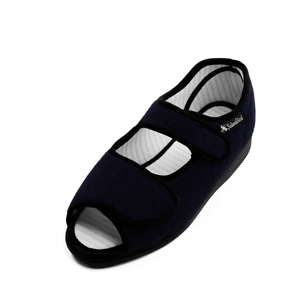Produktbild 11 - Salemedical Specialskor Med Wrap Öppen Tå Navy
