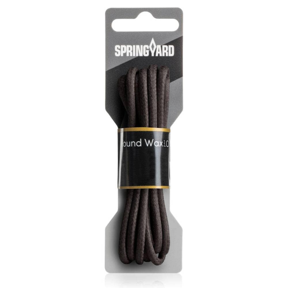 Springyard Snørebånd Round Wax Dark Brown