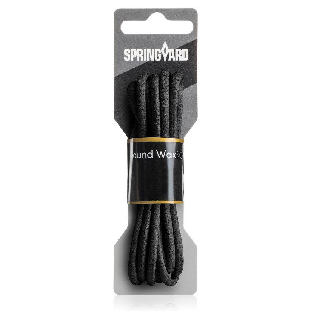 Springyard Snørebånd Round Wax Black