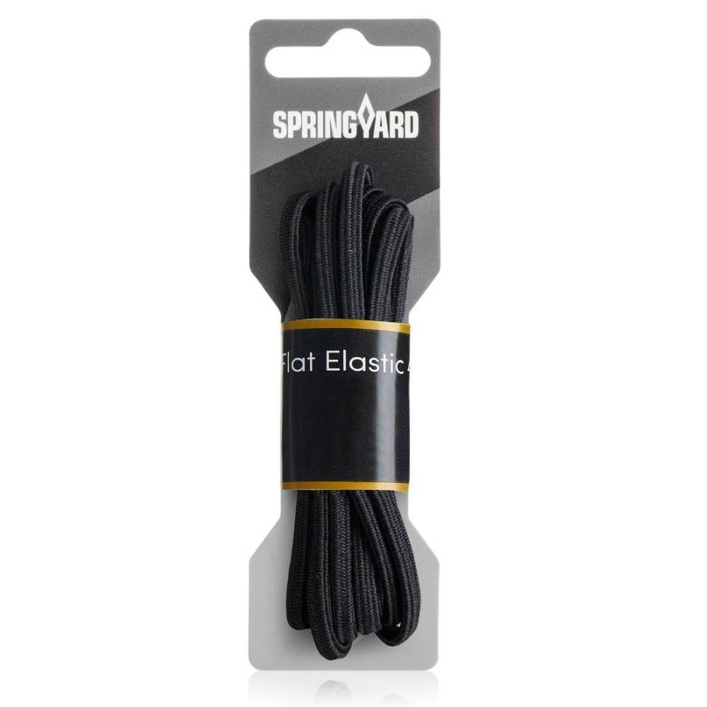 Springyard Snørebånd Flat Elastic Black