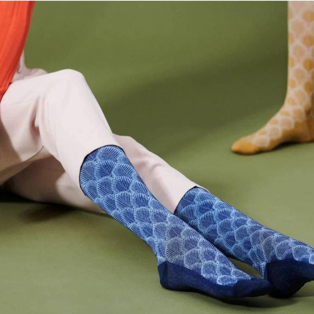 Produktbild 2 - SupCare Støttestrømper Bambus Peacock Blue