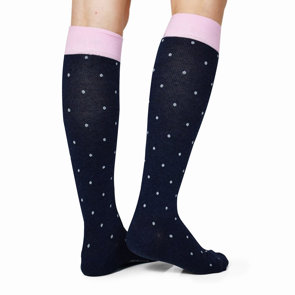 Minfot Støttestrømper bomuld Eco Dot Grey 1-pak