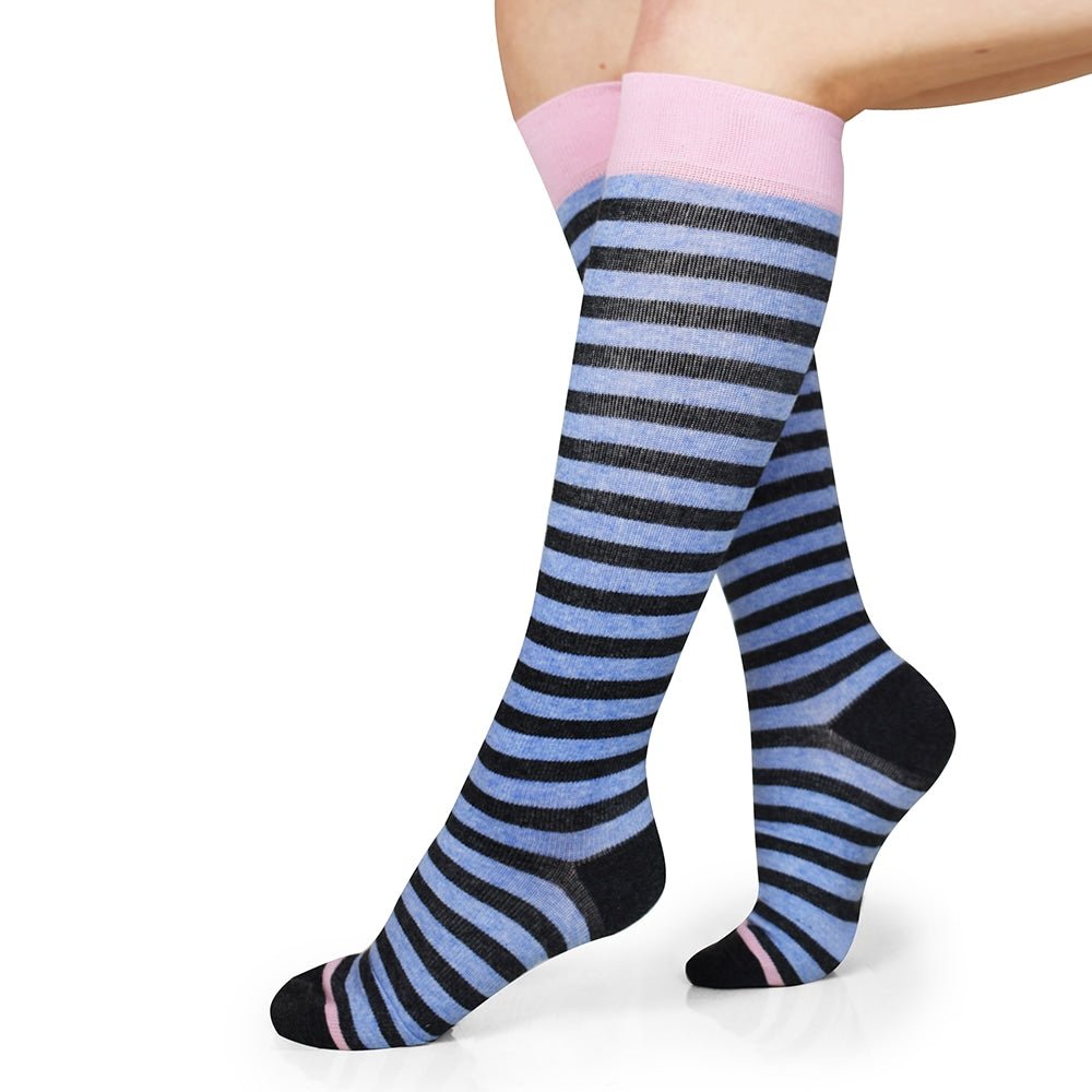 Minfot Støttestrømper bomuld Eco Line Blue 1-pak