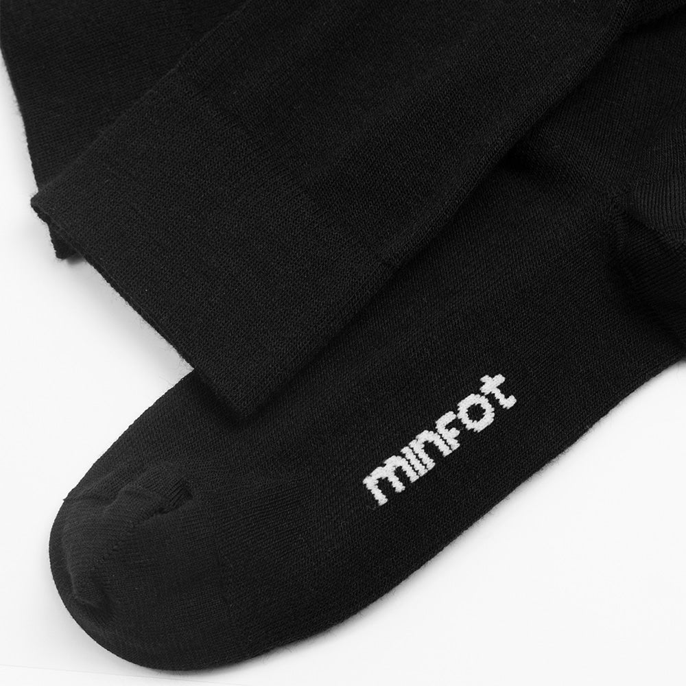 Minfot Støttestrømper Merinould Sort 1-pak