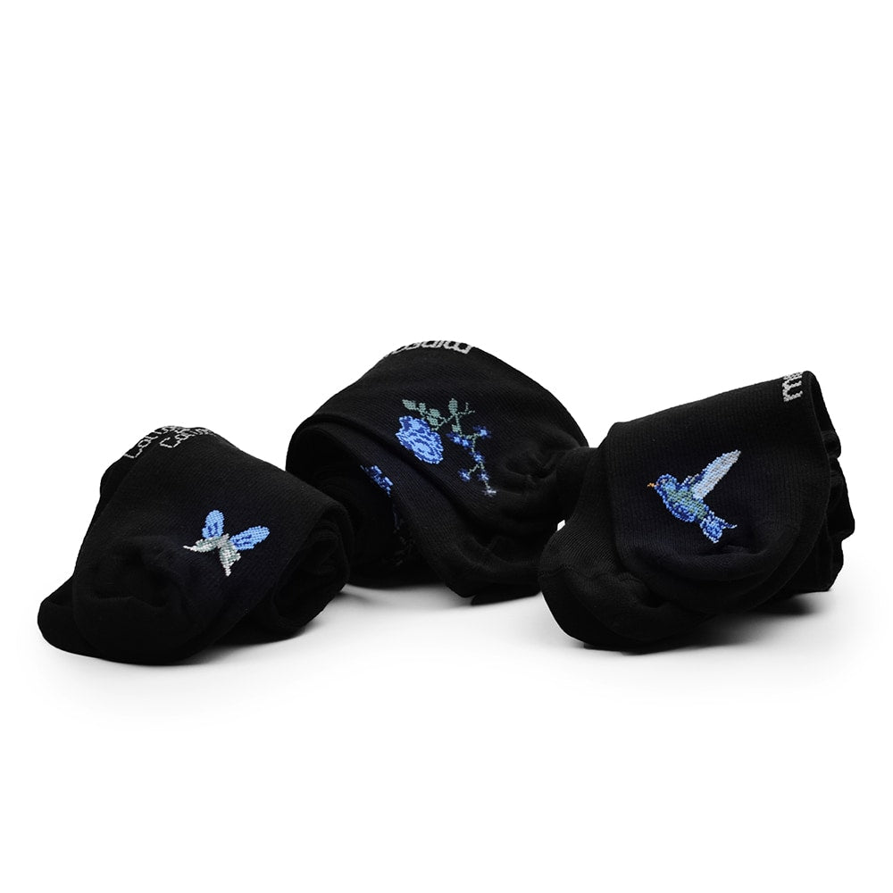 Minfot Flawless Støttestrømper Eco Bomuld Summernight Sort 3-pak