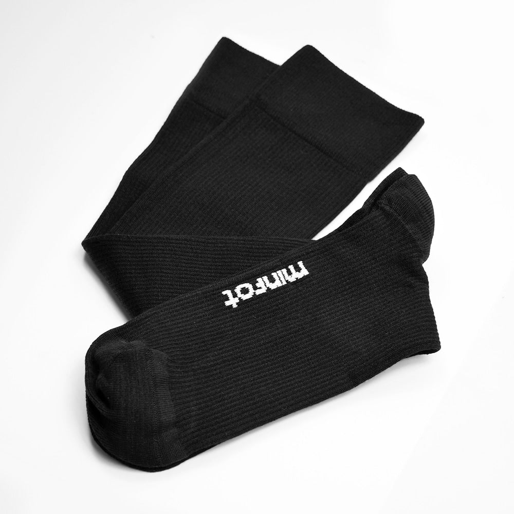 Minfot Støttestrømper Bambus Sort