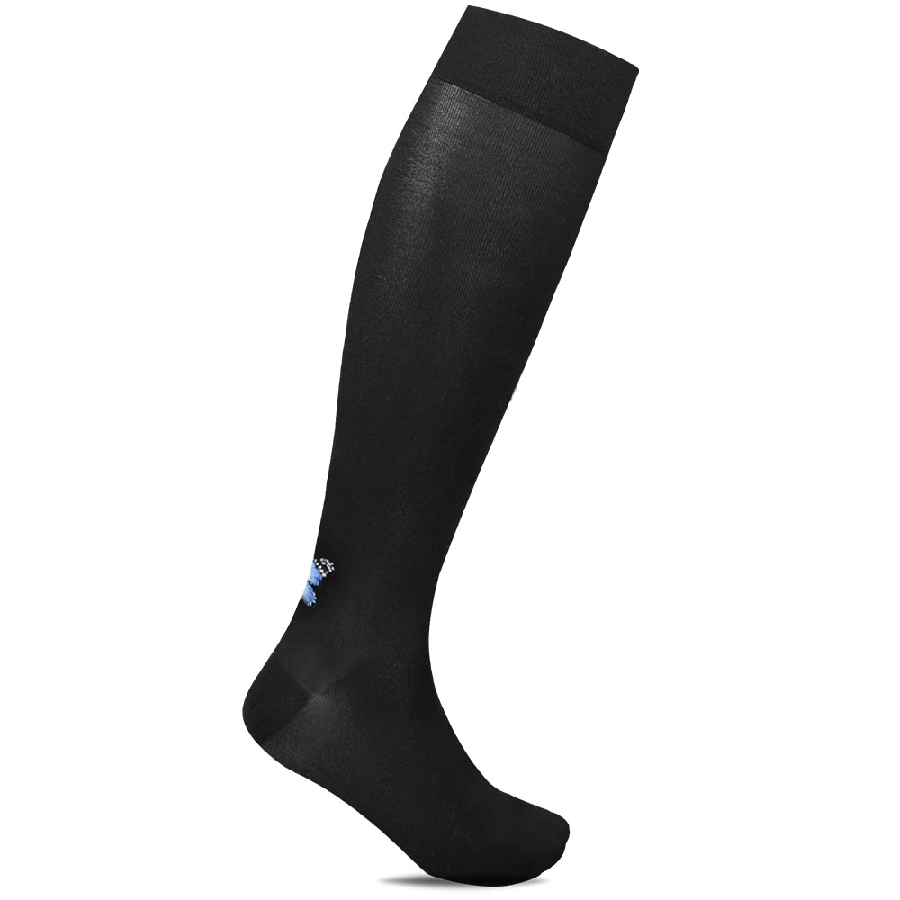 stödstrumpor-i-nylon-svarta-med-fjaril-minfot