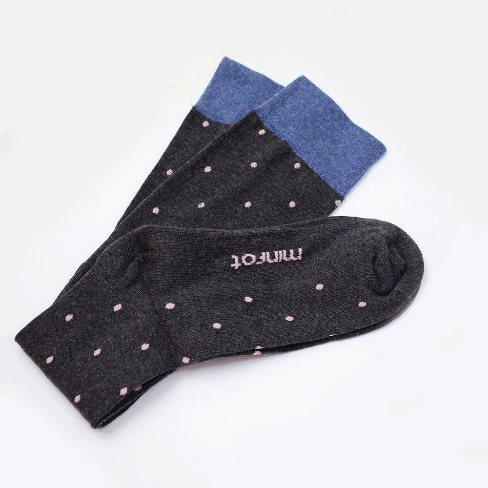 Minfot Støttestrømper bomuld Eco Dot Pink 1-pak