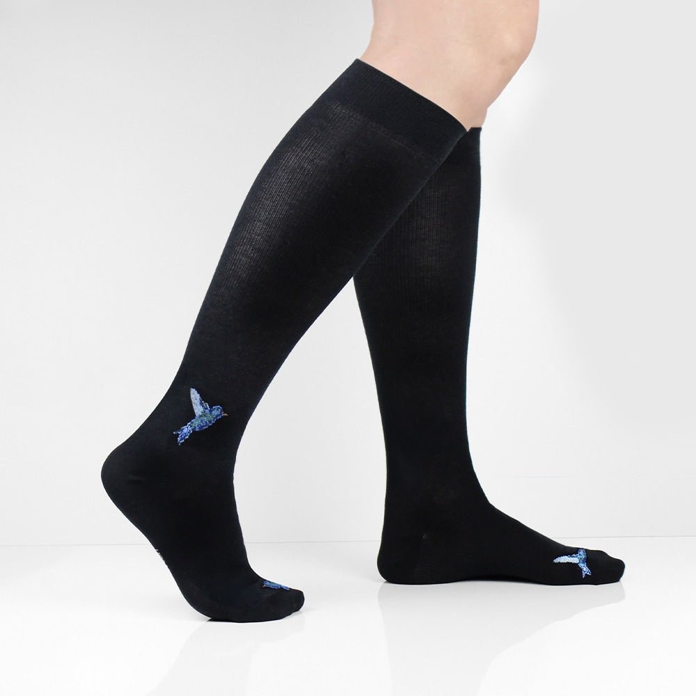 Minfot Flawless Støttestrømper Eco Bomuld Summernight Sort 3-pak