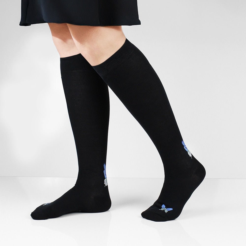 Minfot Flawless Støttestrømper Eco Bomuld Summernight Sort 3-pak