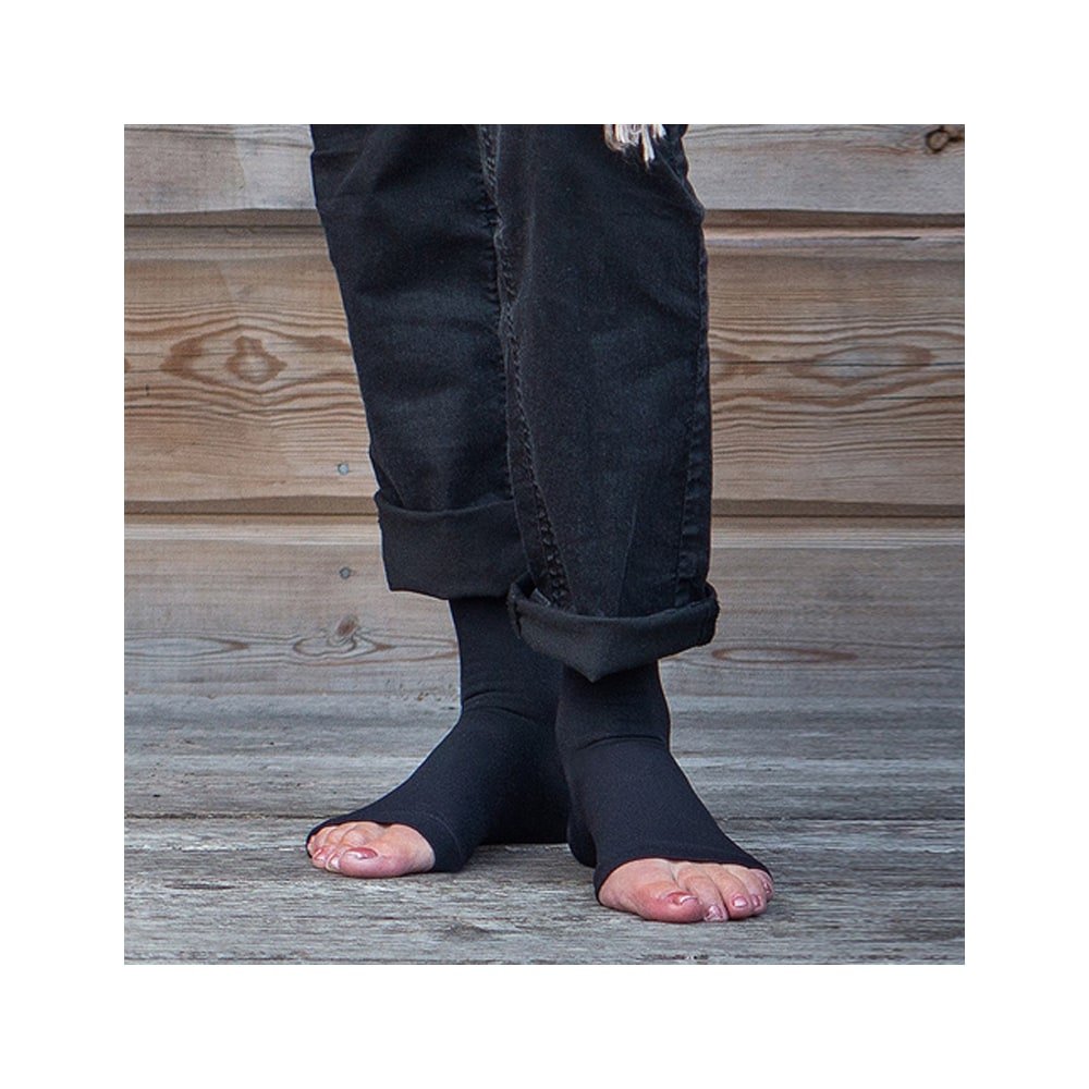 Produktbild 2 - SupCare Støttestrømper Åben Tå Sort