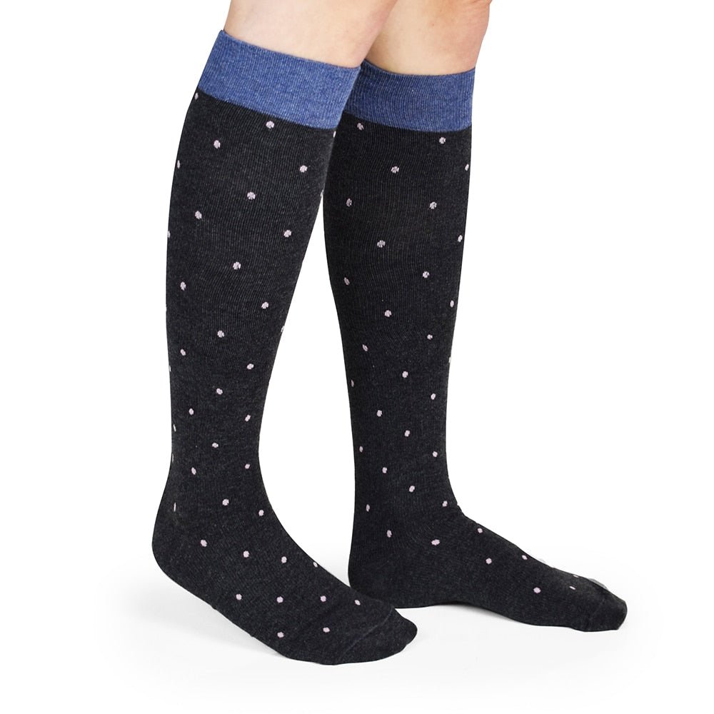 Minfot Støttestrømper bomuld Eco Dot Pink 1-pak