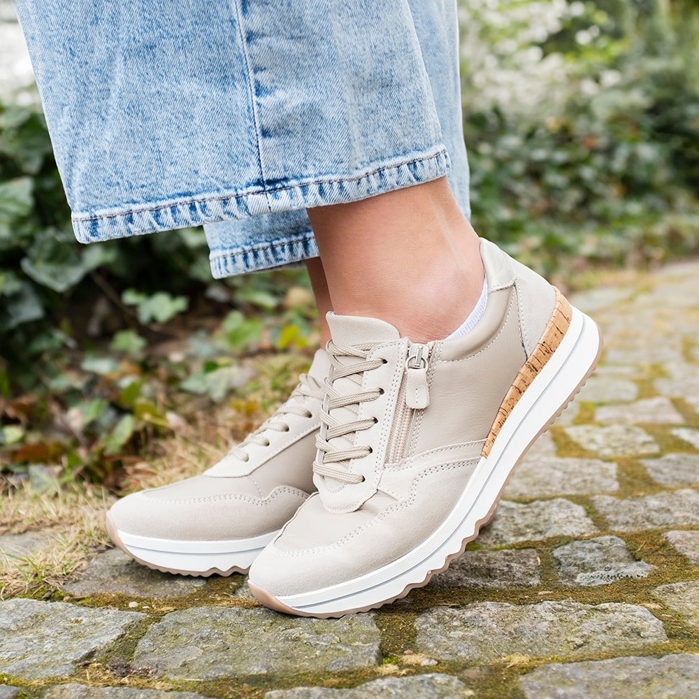 Produktbild 14 - Minfot Alley Sneaker Stretch med dragkedja Beige