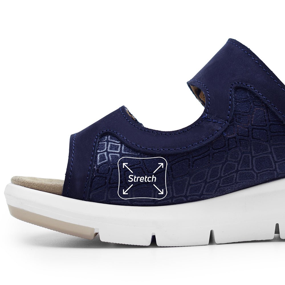 Produktbild 3 - Minfot Sandal Komfort Bea Stretch Nubuck Navy
