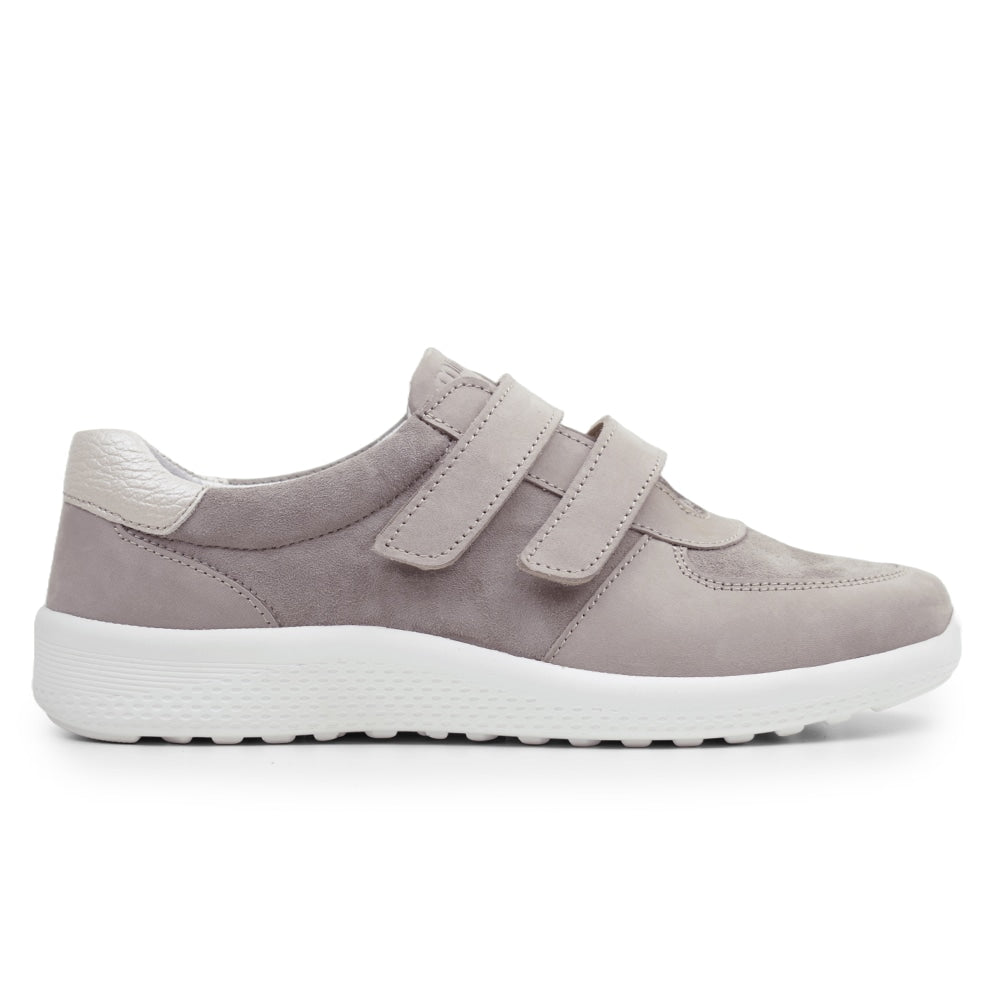 Produktbild 3 - Minfot Way Sneaker Bred Stretch med Klettlukning Beige