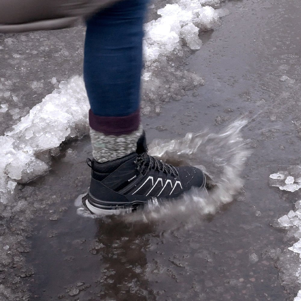 Minfot Stride Mid Sko Unisex Vandtæt TEX Sort