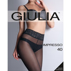 Giulia Impresso Nylonstrømpebukser 40 den Sort 1-pak