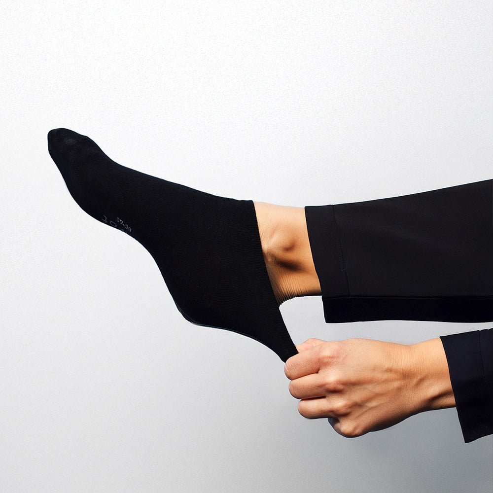 Minfot Bambusstrømper Sneaker Sensitive Sort 5-Pak