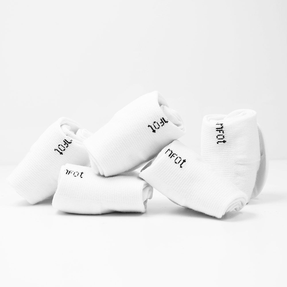 Minfot Strømper Quarter Merinould Hvid 5-pak