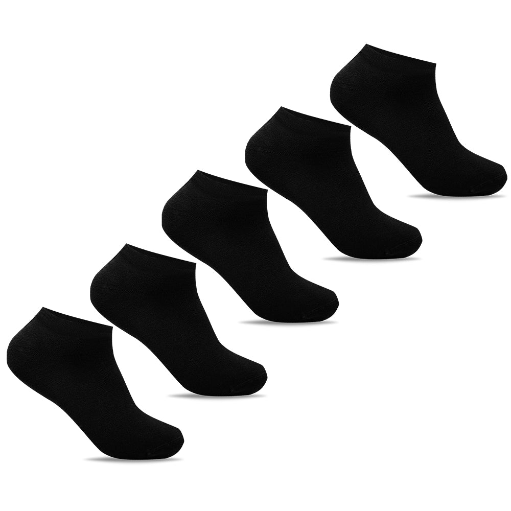 Minfot Bambustrumpor Sneaker Sensitive  Svart 5-Pack