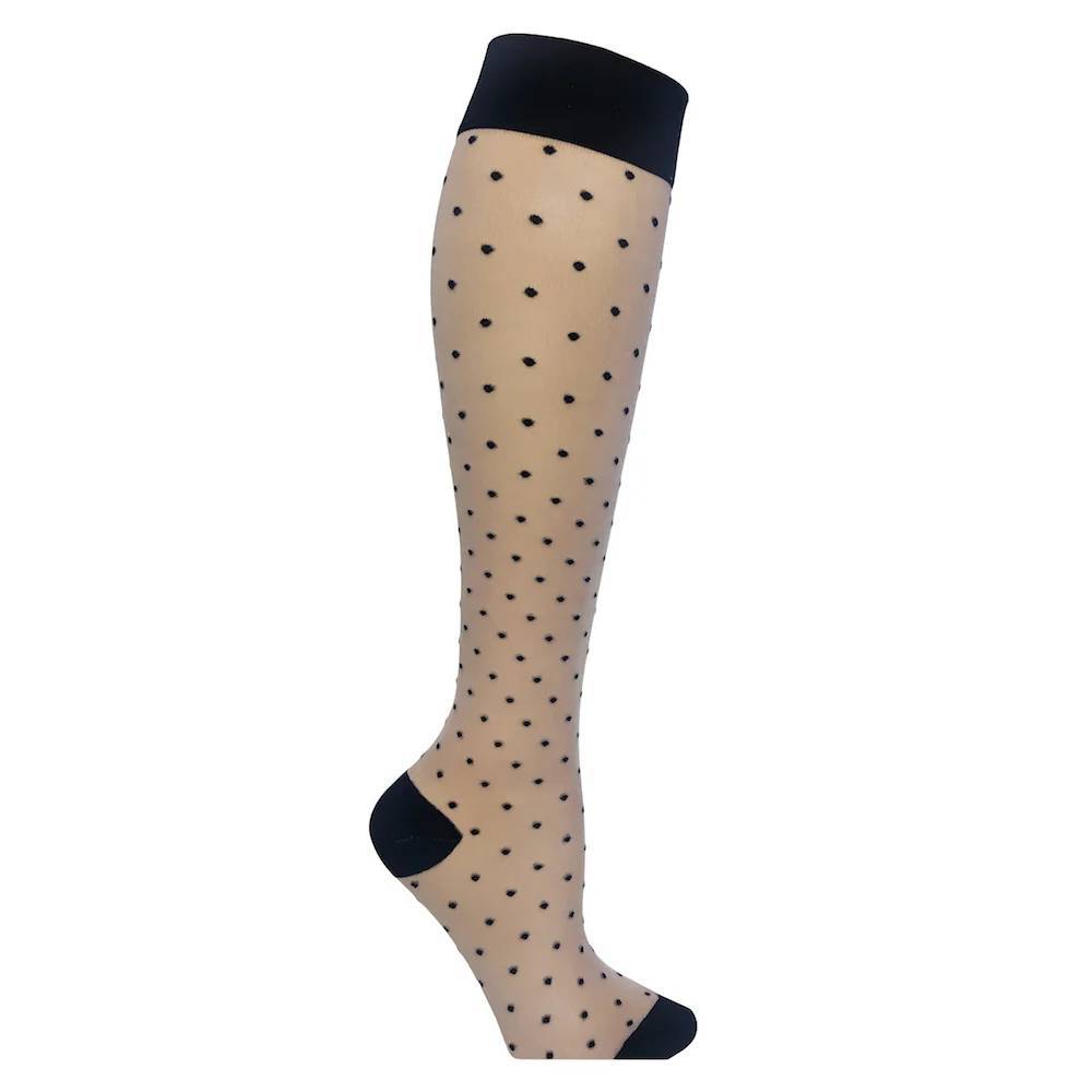 SupCare Stödstrumpor Nylon Prick Beige